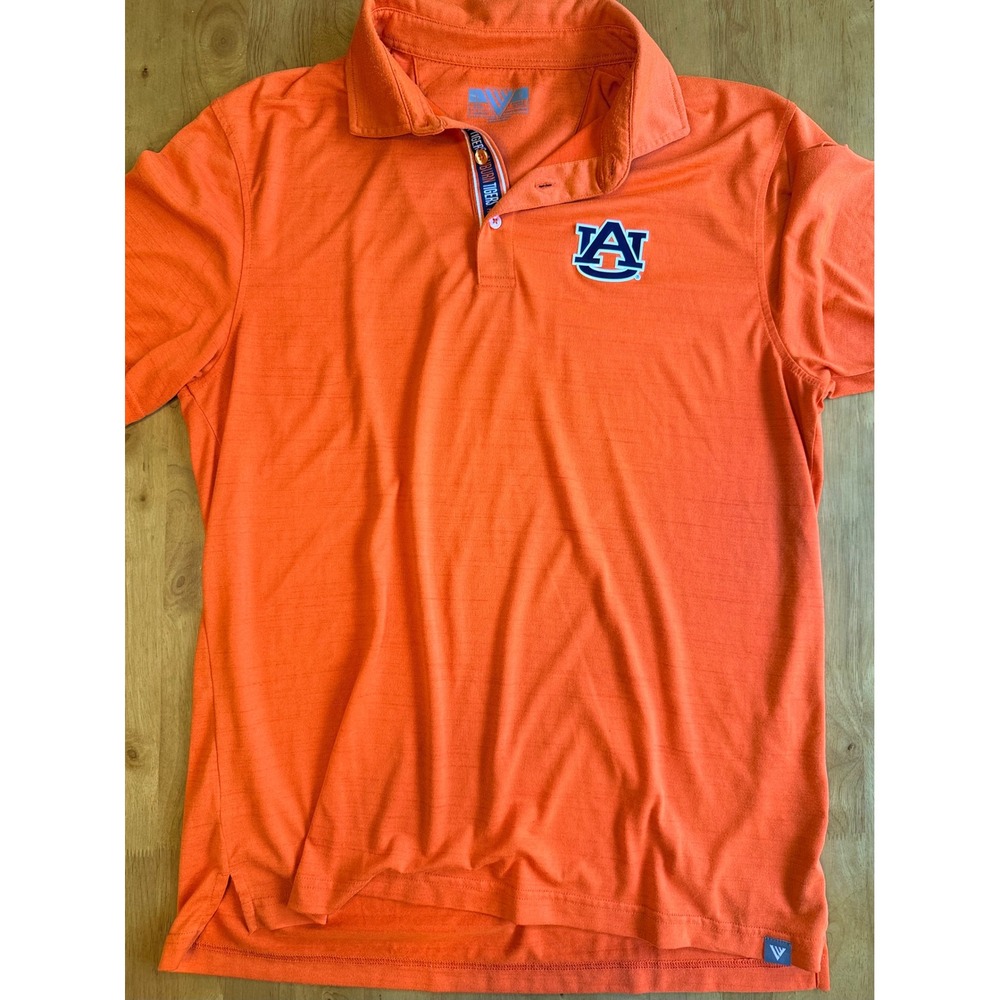 Levelwear Auburn Tigers Mens Large Orange Heathered Performance Polo Shirt L 605